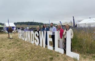 APPG members by Groundswell sign